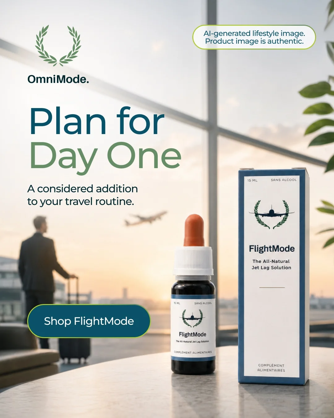 FlightMode creative focused on planning for the first day of travel