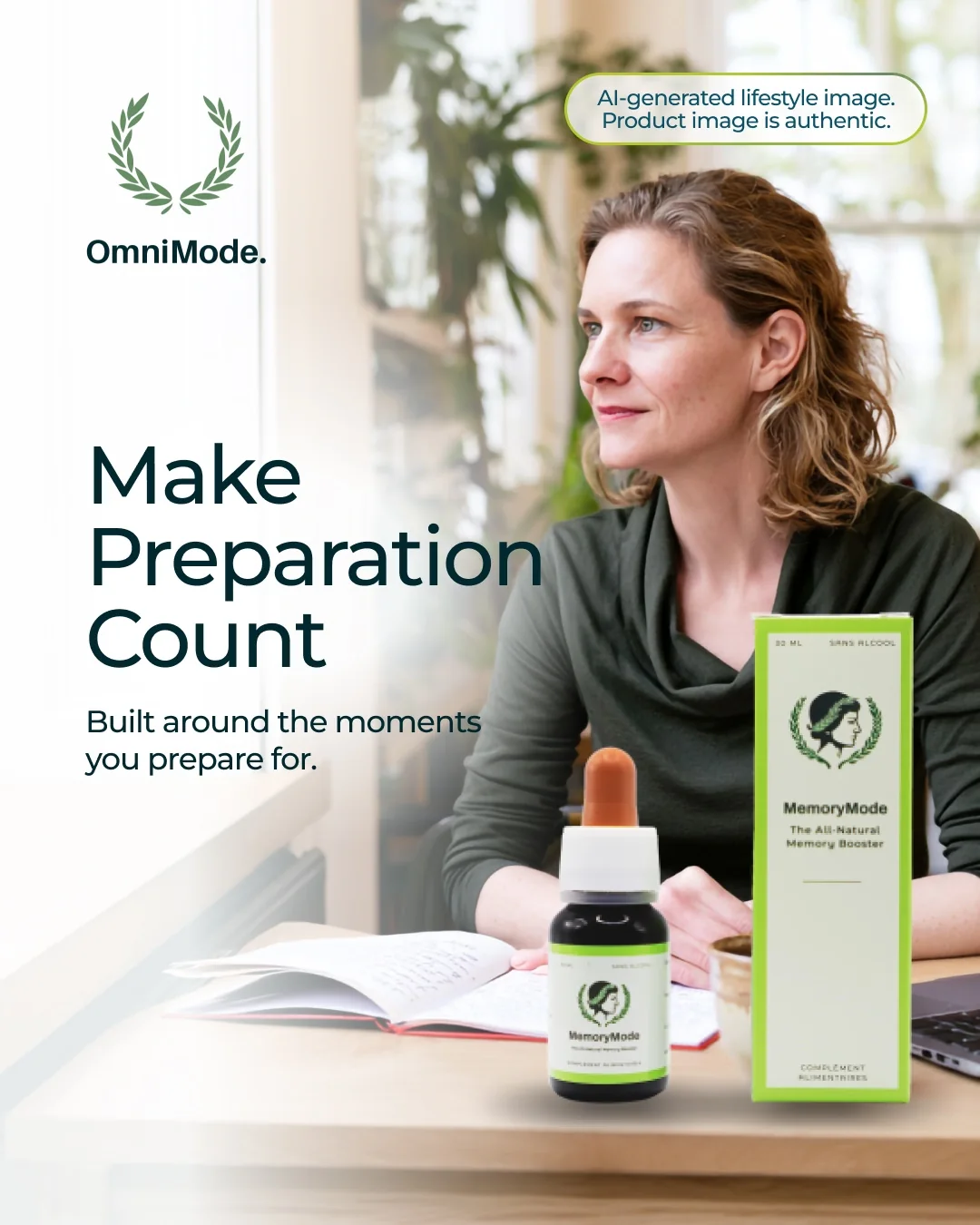 MemoryMode creative using a preparation-focused campaign hook