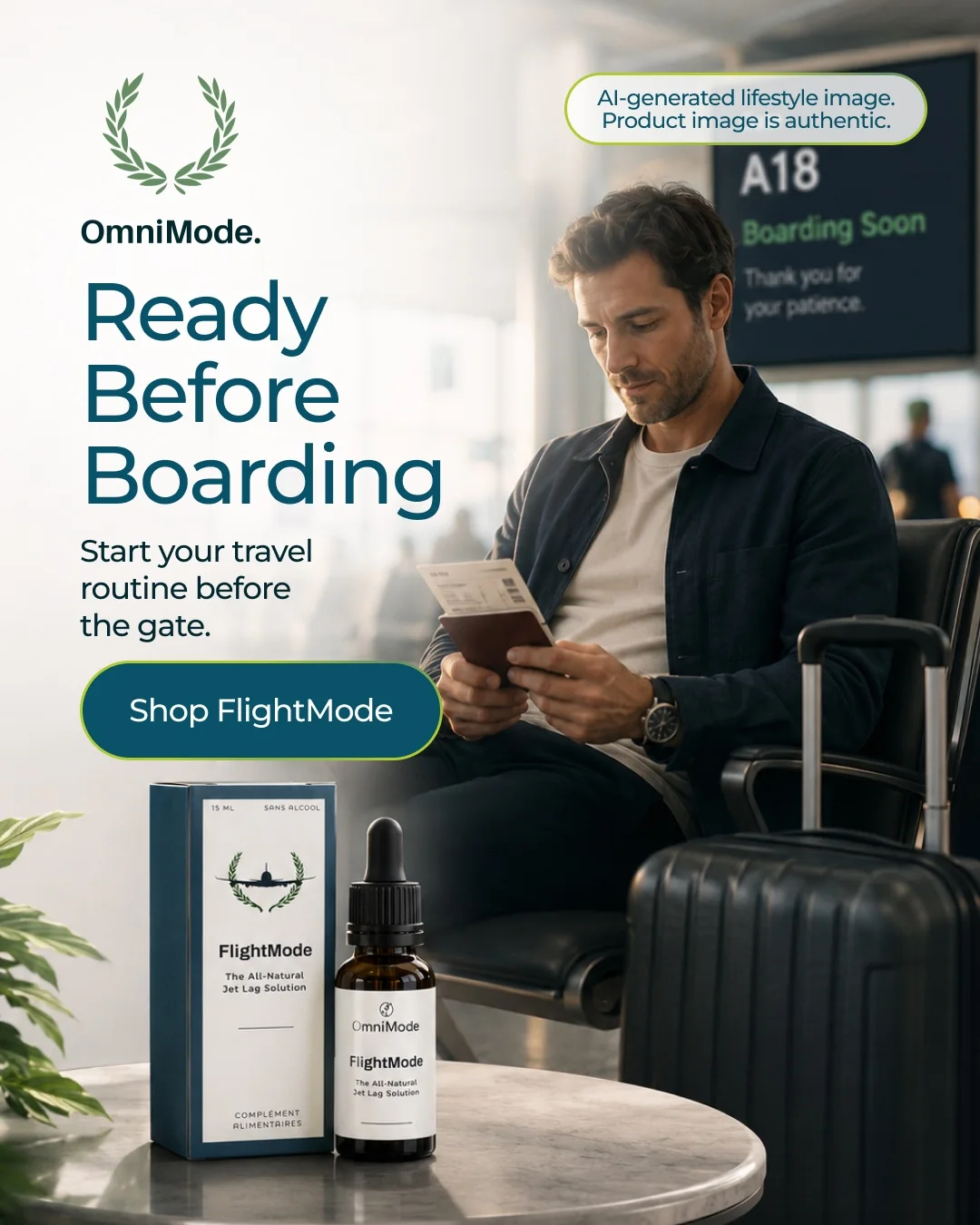 FlightMode creative focused on preparation before boarding