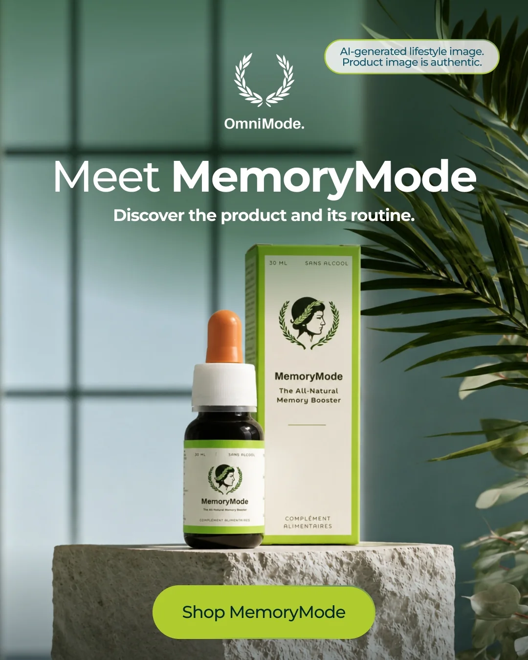 MemoryMode product-led campaign creative